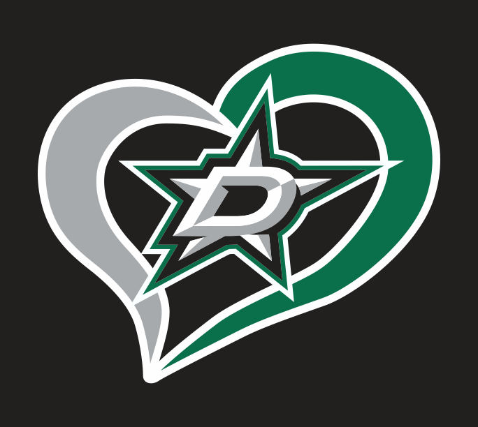 Dallas Stars Heart Logo iron on paper